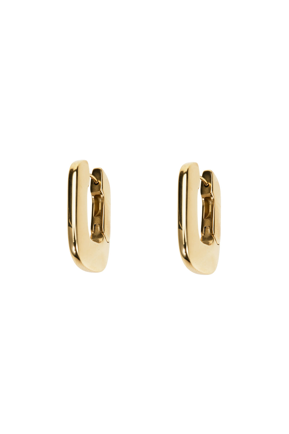 Large Rectangular Hoop Earrings
