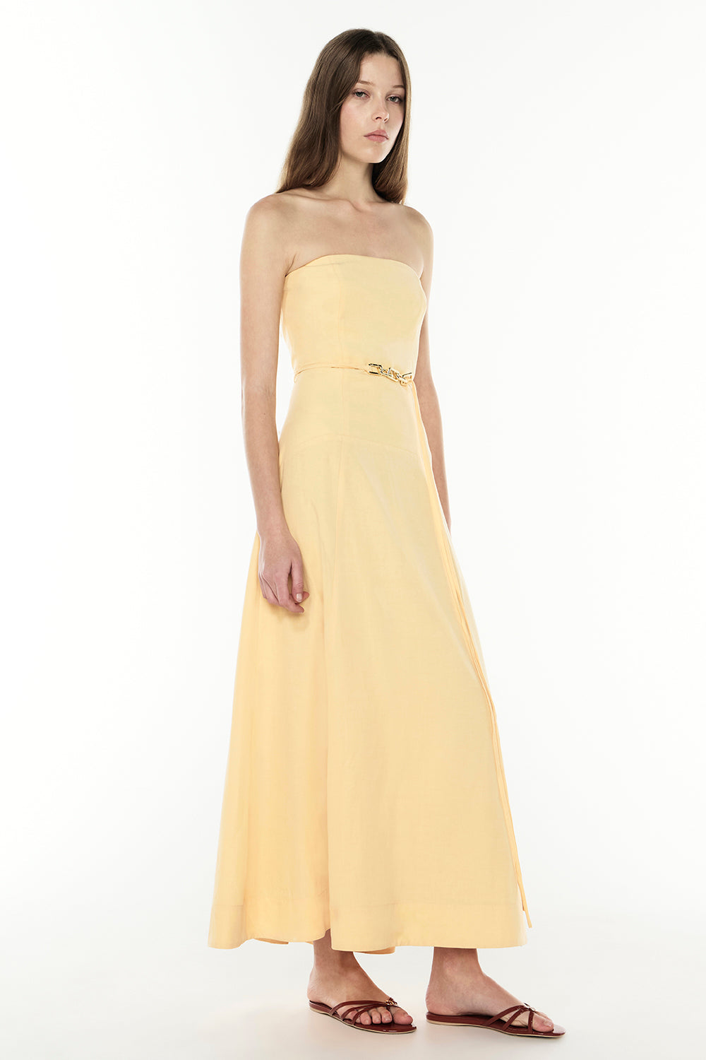 Chasing Sunsets Strapless Dress