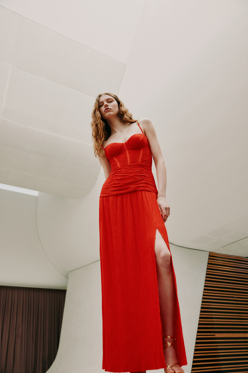 Double Time Pleat Dress