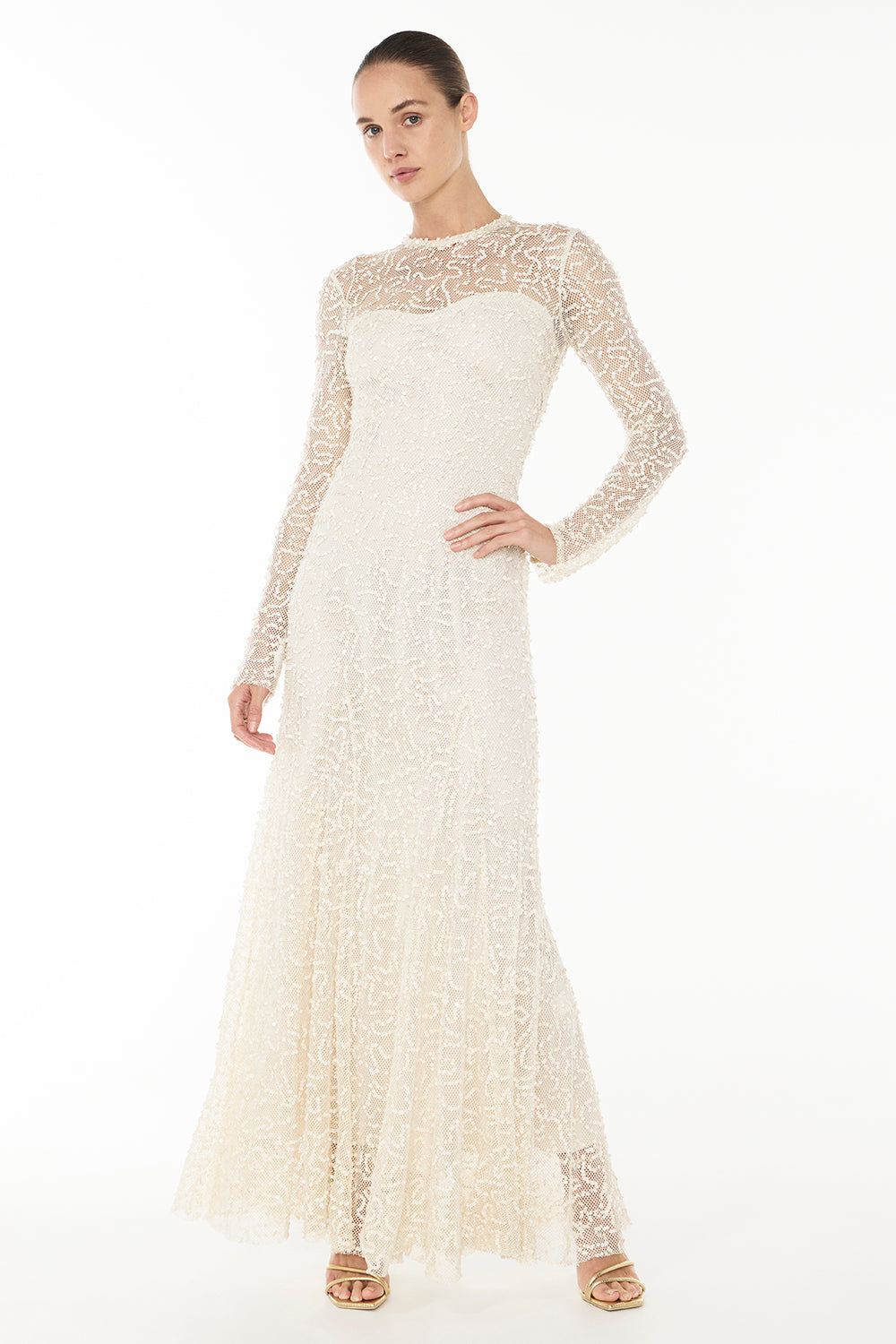 Opera Buff Long Sleeve Dress