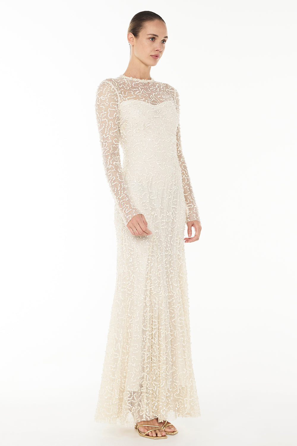 Opera Buff Long Sleeve Dress