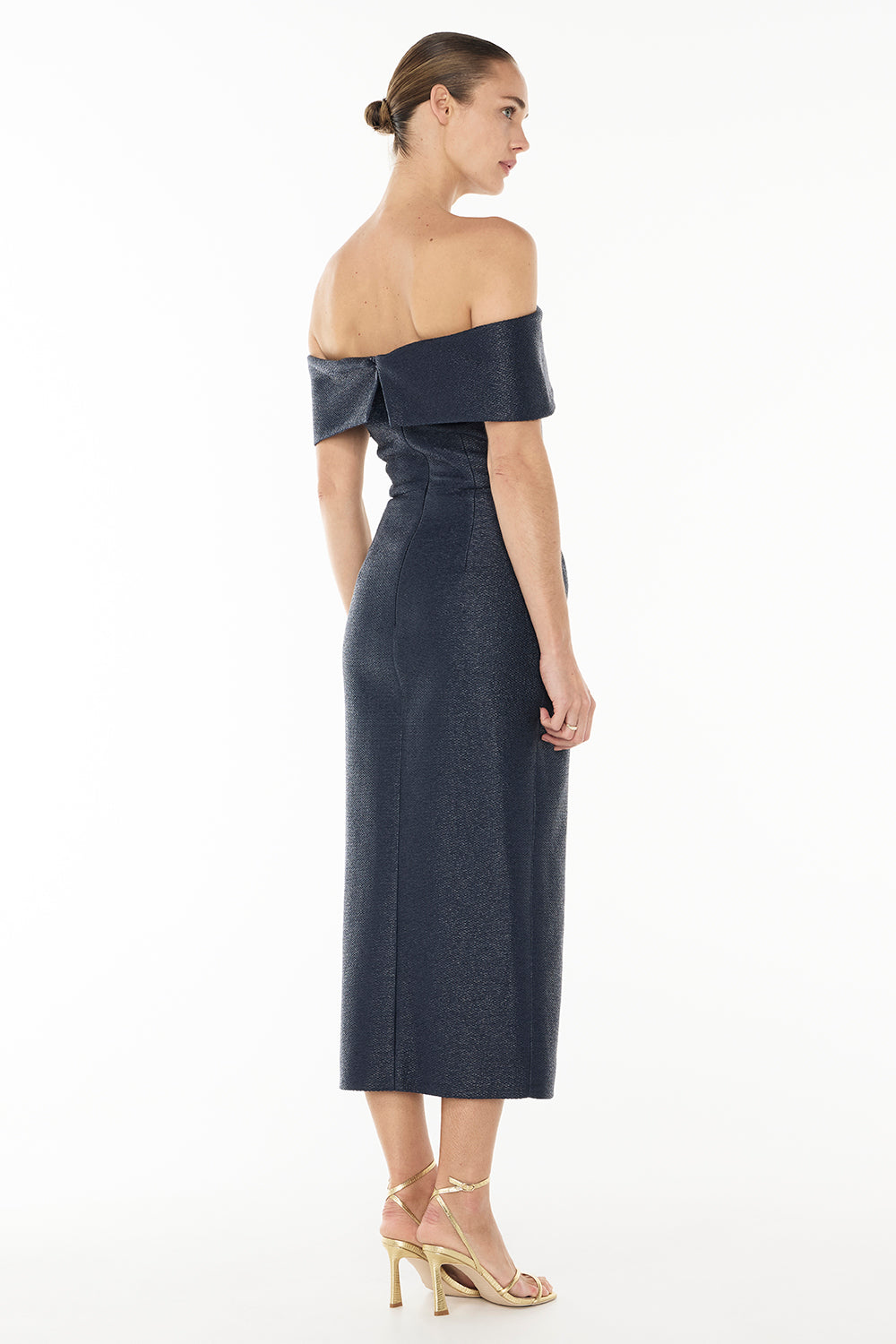 Micro Weave Off Shoulder Dress