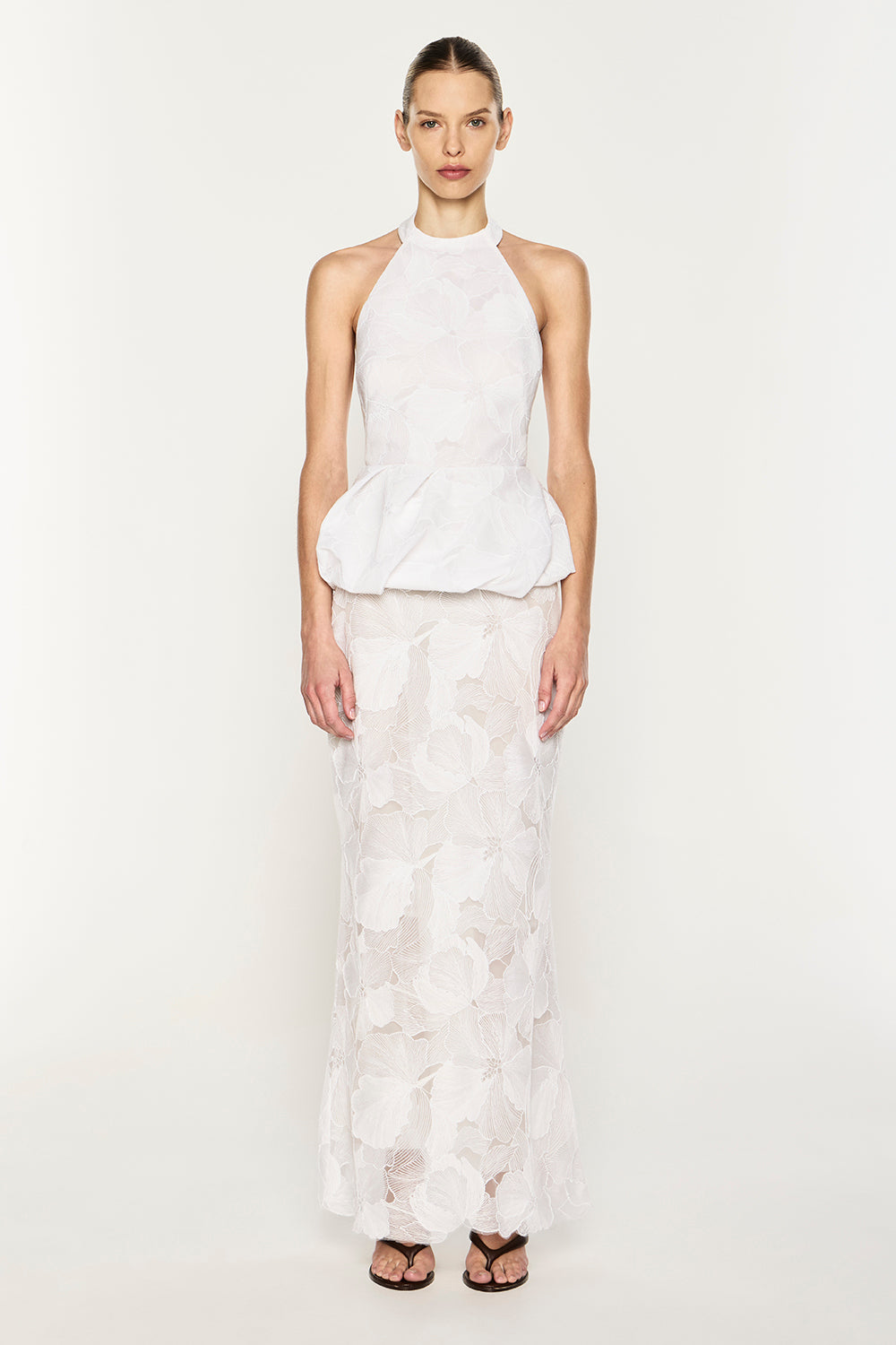 Sheer Force Peplum Top
