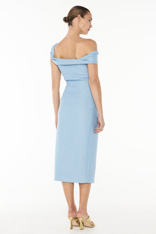 Azure Drift Midi Dress