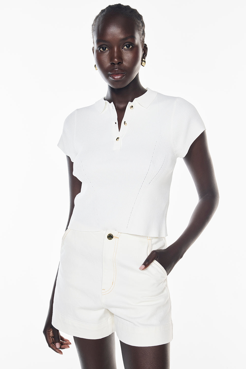 Cote Blanc Denim Short