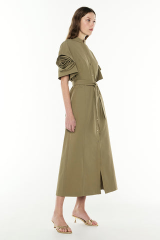 Cactus Flower Shirt Dress