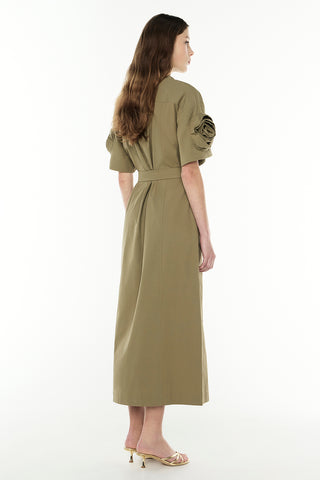 Cactus Flower Shirt Dress