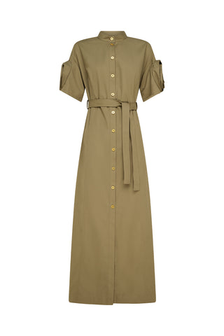 Cactus Flower Shirt Dress