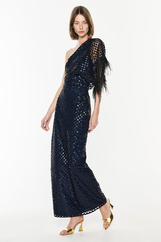 Checkerboard Sequin Gown