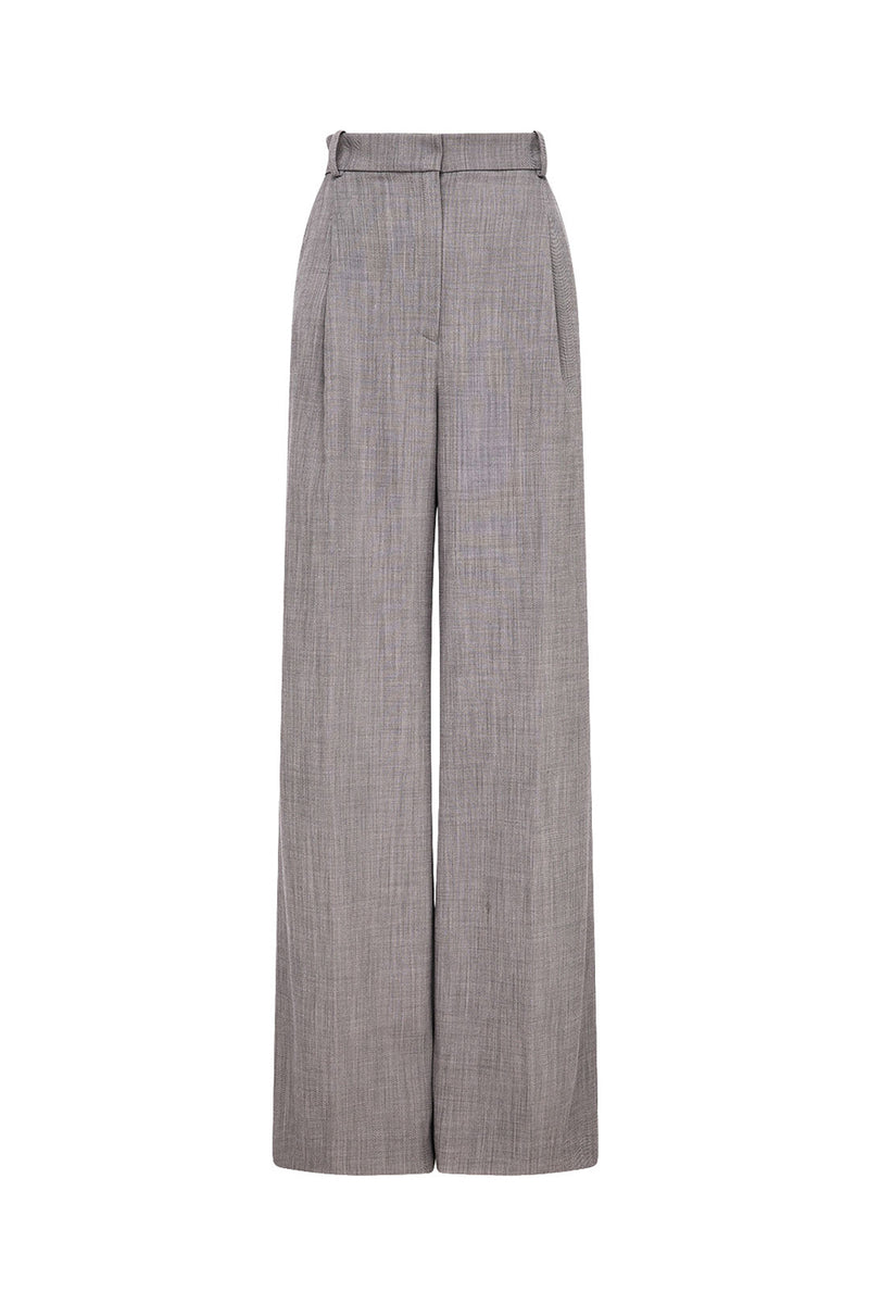 Gray checkered pants on a white background