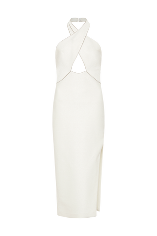 Cosmic Turn Halter Midi Dress