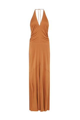 Sun-Kissed Halter Dress