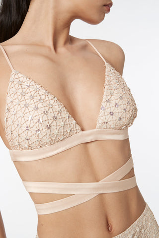 Crochet Sequins Bralette