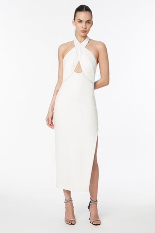 Cosmic Turn Halter Midi Dress