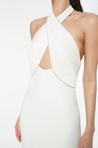 Cosmic Turn Halter Midi Dress